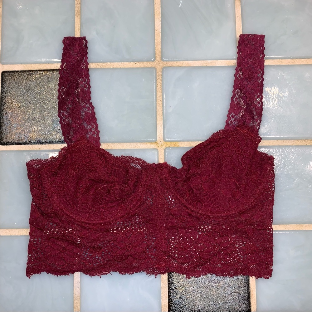 Lacey Burgundy Bralette
